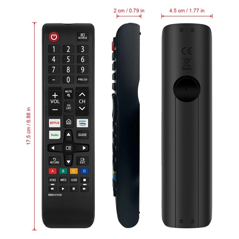 econtrolly New BN59-01315A Replace Remote Control fit for Samsung All Series TV Including 2022 2021 2020 2019 2018 2017 Series TV LCD LED HDTV 3D Smart TVs Models - Image 2
